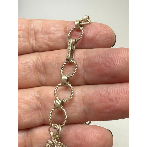 Antique Silesian Wirework Necklace & Bracelet Set Blue Rhinestones Victorian - Picture 4 of 7